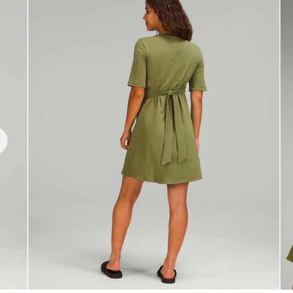 Lululemon Cotton Wrap-Front T-Shirt Dress, Size 8 - Picture 5 of 6